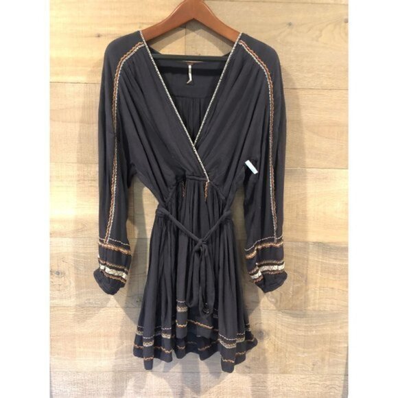 NWOT Free People Delilah Embroidered Wrap Dress Size S - Picture 8 of 8